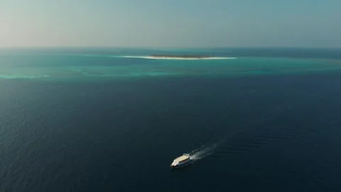 A Speedboat in the Maldives Stock Footage 249995412