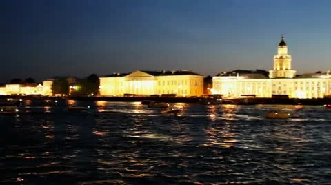 SPEEDBOAT AT NIGHT Stock Footage 12466960