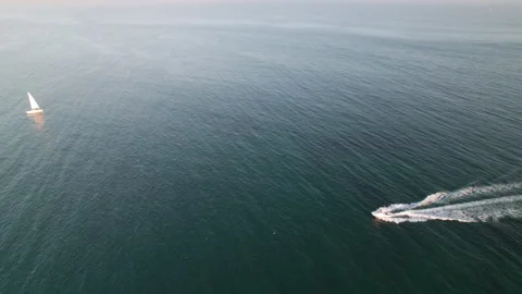 Speedboat in the Ocean Video stock 157661100