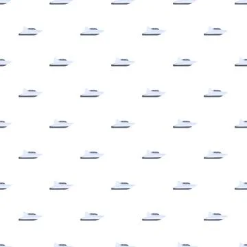 Speedboat pattern creating seamless nautical background design Stock Illustration
