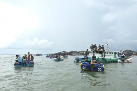 Speedboat race Stockfoto's