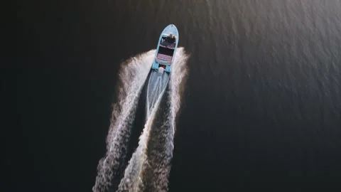 Speedboat in the sea Stock Footage 255162992