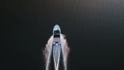 Speedboat in the sea Stock Footage 255801144