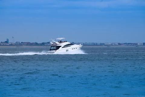 Speedboat on The Solent Stock Photos