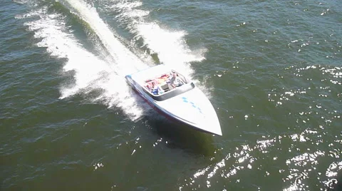 Speedboat Speeding By Stock Footage 51166955