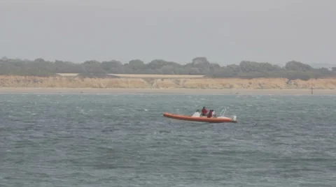 Speedboat starts up Video stock 8535239