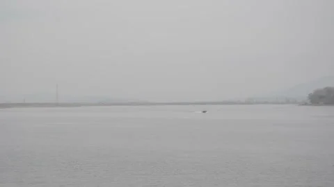 Speedboat in the Yalu River Видео 85694447