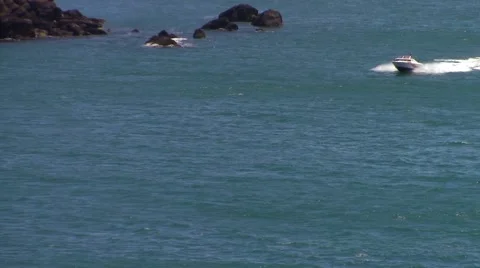 Speedboat - Zoom in Stock Footage 67283831