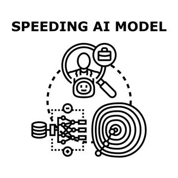 Speeding ai model improving human talent search Illustrazione stock