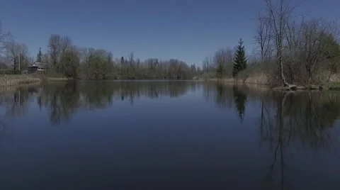 Speeding along a river smooth pov Stock Footage 63075135