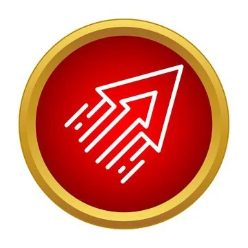 Speeding arrow graphic indicating growth and progress symbol Stock Illustration