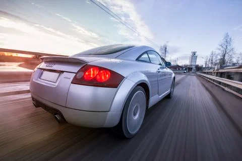 Speeding audi tt 写真素材