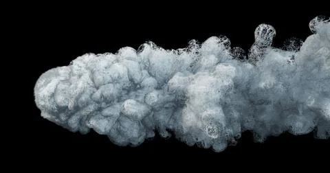 Speeding ball of magic smoke for overlay. Stock Illustration