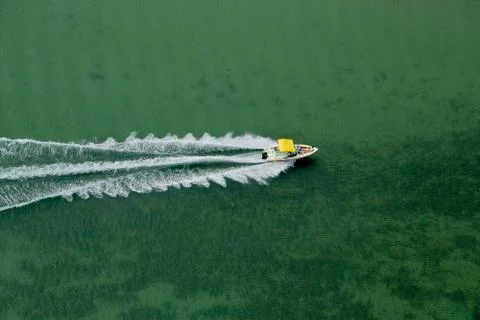 Speeding boat 스톡 사진