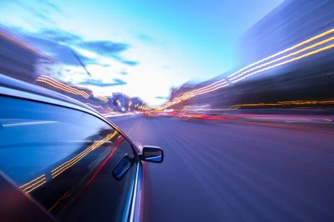 Speeding Car Motion Blur Stock Photos