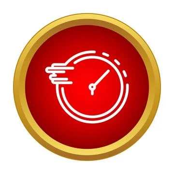 Speeding clock showing fast time movement concept Stock Illustration