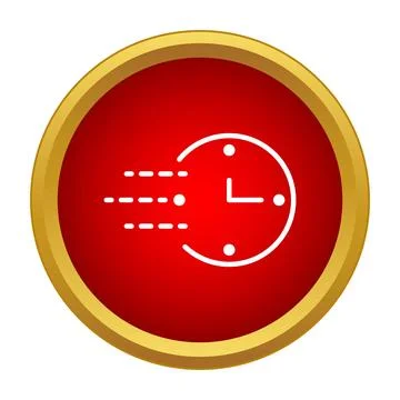 Speeding clock showing time management urgency concept Stock Illustration