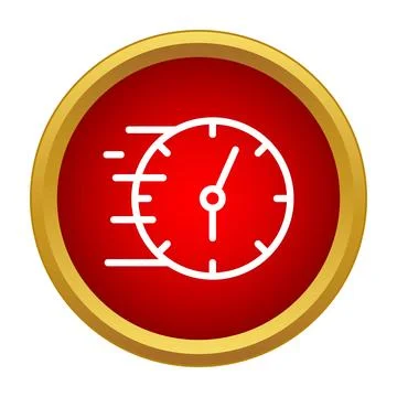 Speeding clock showing urgency and time passing quickly Stock Illustration