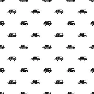 Speeding delivery van pattern for fast shipping logistics Stock Illustration