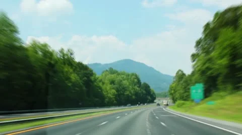 Speeding Down the Interstate Stock Footage 10246233