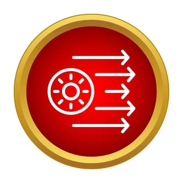 Speeding gear wheel icon showing acceleration and progress Stock Illustration
