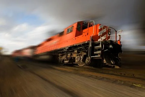 Speeding locomotive Stock Photos