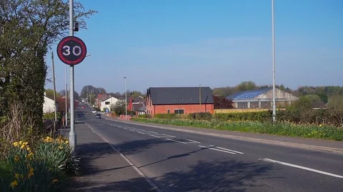 Speeding Sign Stock Footage 75078113