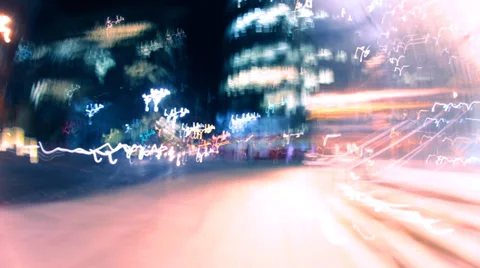 Speeding through city Stock Footage 36029257