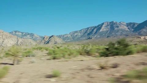 Speeding through dry land in Nevada Desert  Stock-Footage 79852003