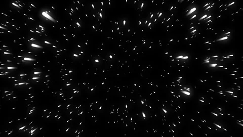 Speeding through stars in a black void abstract background Stock Footage 318502789