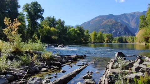 Speeding Towards the mountains of PNW Video stock 163235860