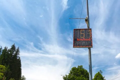 Speeding in the village. Stock Photos