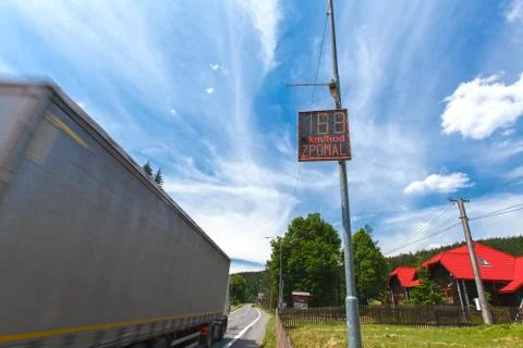 Speeding in the village. Stock Photos