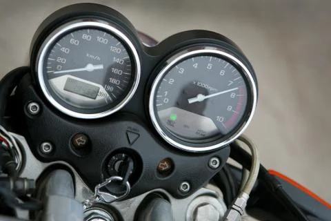 Speedmeter and tachometer Stock Photos