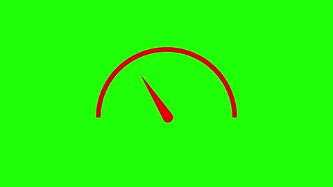 Speedometer 4k motion graphic animation on green screen background.simple a.. Stock Footage 303553394