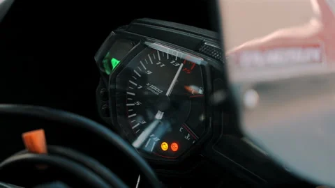 Speedometer Accelerates to High Speed Stock Footage 284826934