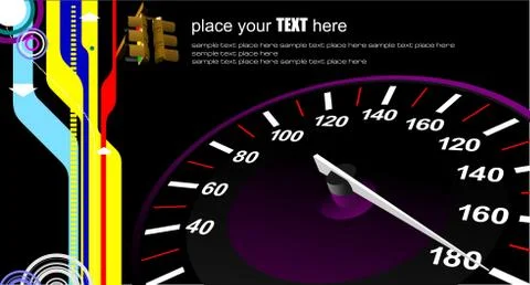 Speedometer. accelerating dashboard. vector illustrator Stock Illustration