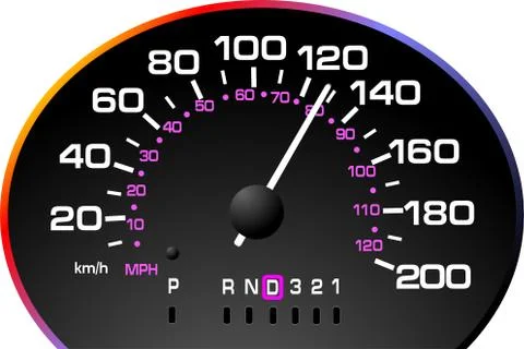 Speedometer. Accelerating Dashboard. Vector illustrator Stock Illustration