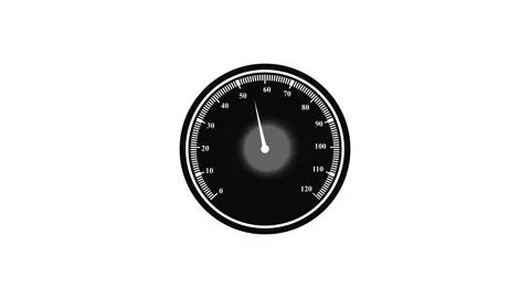 Speedometer accelerating from zero to one hundred twenty kilometers per hou.. Stock Footage 339751609