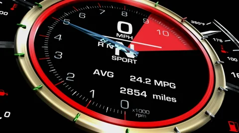 Speedometer Acceleration Stock Footage 40711760