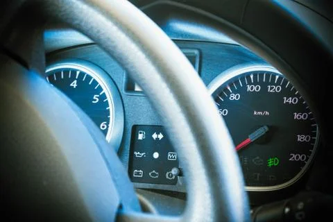 Speedometer and dashboard of the car Foto stock