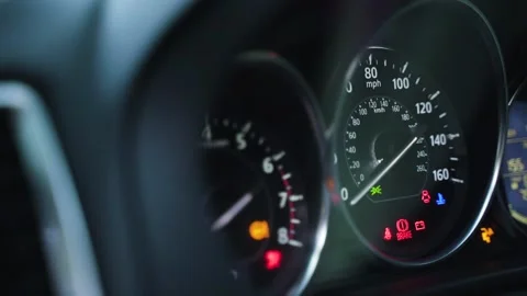 Speedometer and tachometer Stock Footage 146744957