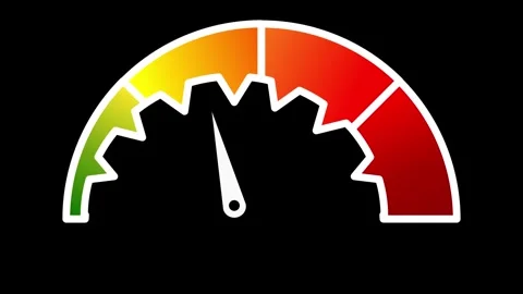 Speedometer animation on black background. Stock Footage 294697292