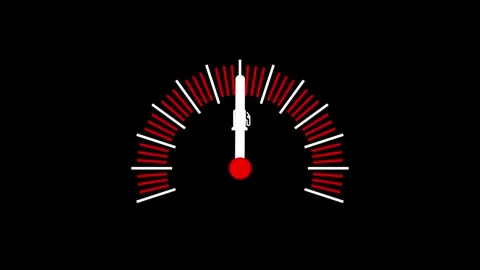 Speedometer animation on black background. odometer motion graphic Stock Footage 316514732