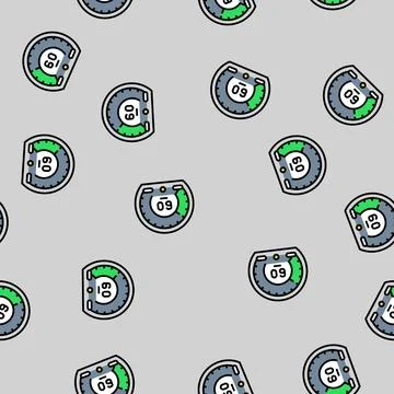 Speedometer autonomous vehicle vector seamless pattern イラスト素材