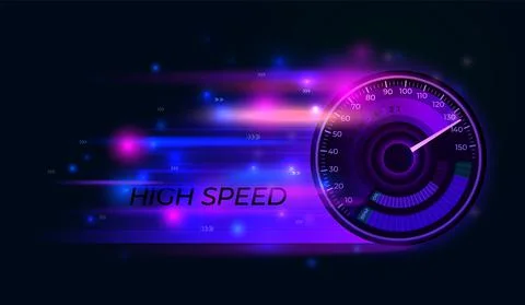 Speedometer background. Speed techno timer, action car speeding. Abstract Stock Illustration