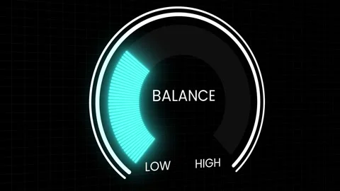 Speedometer balance indicator, graphic element animation Stock Footage 340281416