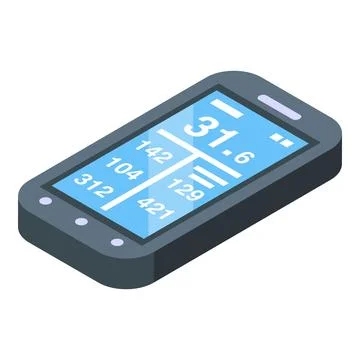 Speedometer bike computer icon isometric vector. Distance race Illustrazione stock