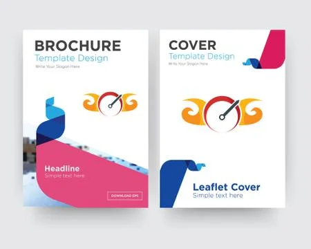 Speedometer brochure flyer design template Free Stock Illustration