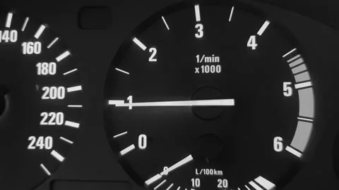 Speedometer on car dashboard Stock Footage 140736072